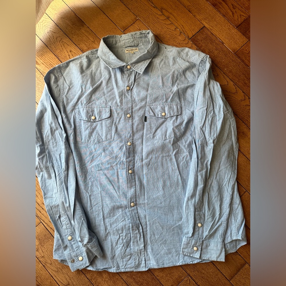 Knickerbocker western chambray shirt blue